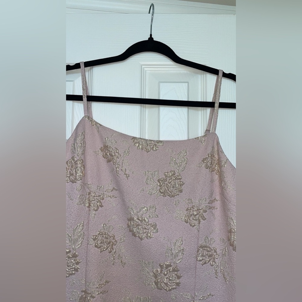 Party-Starter Lavender Pink Floral Jacquard Mini Dress - Picture 11 of 12